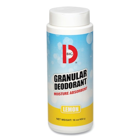 Big D Granular Deodorant, Lemon, 16 oz, Shaker Can, PK12 015000